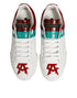 Dolce & Gabbana Multicolor Leather Logo Low Top Sneakers Shoes